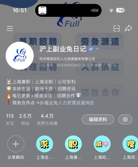 小红书上海账号